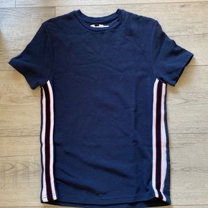 Blue Textured T-Shirt